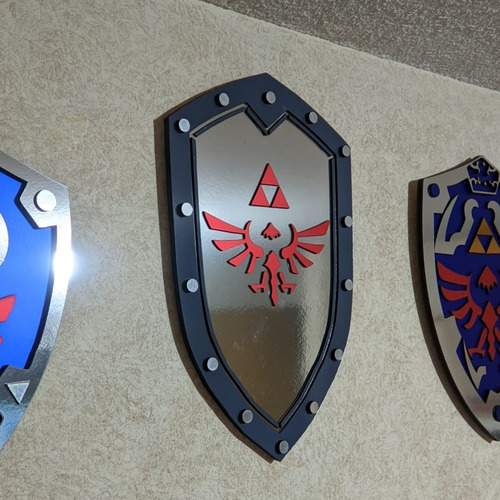 Decoracion Gamer Escudo Link Legend Zelda Hyliano 3d Regalo