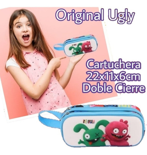 Cartuchera Doble Cierre Ugly Dolls Original Em