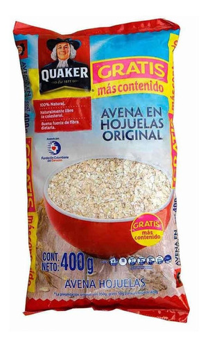 Avena Hojuelas Quaker Doypack 400 Gr