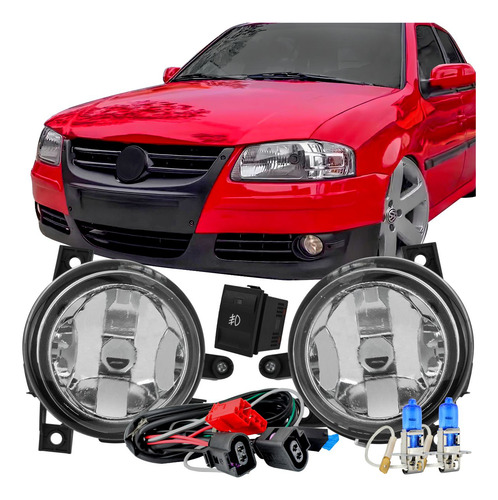 Kit Farol Milha +lâmpadas Gol G4 2006 A 14 Botão Modelo Orig