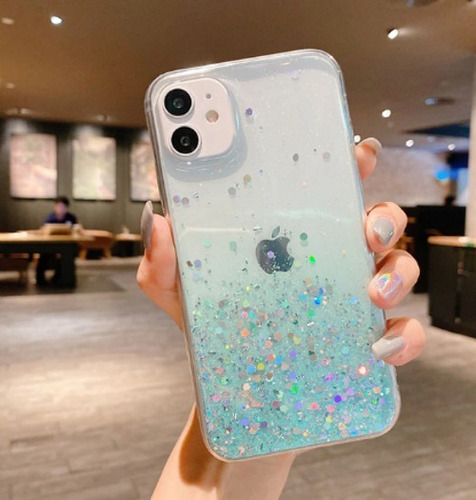 Funda De Teléfono Con Purpurina Transparente Para iPhone 11