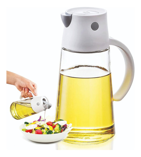 Aceitera De Vidrio Tapa Automática Anti Goteo  500 Ml