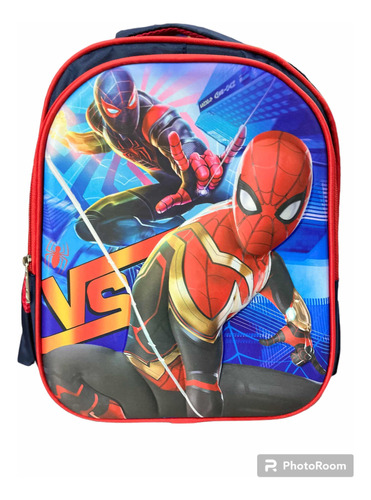 Spiderman Hombre Araña Bolso Morral + Cartuchera Escolar G