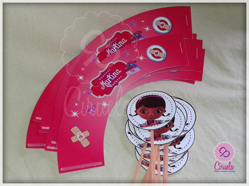 Kit Imprimible Invitación Dra. Juguetes Envoltorios Stickers