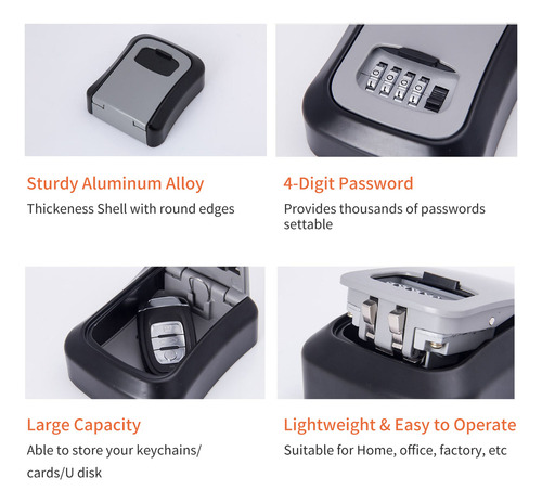 Llave Lockbox House De Aluminio Para Carné De Identidad, Ale