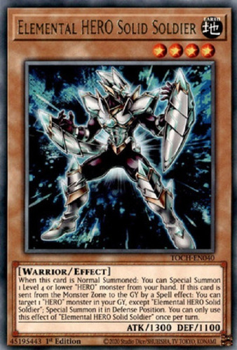 Elemental Hero Héroe Elemental Soldado Sólido Raro Yugioh