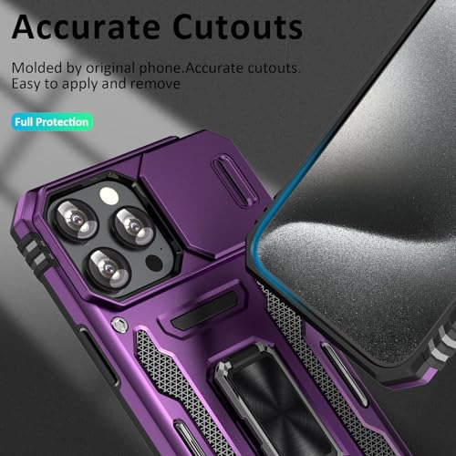 Funda Para iPhone 15 Pro Morado Plastico -6