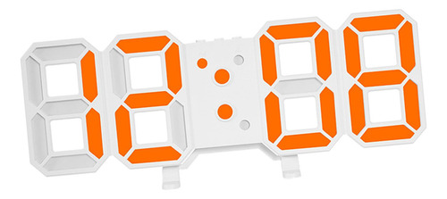 Reloj De Pared Digital 3d Reloj Despertador Digital Naranja
