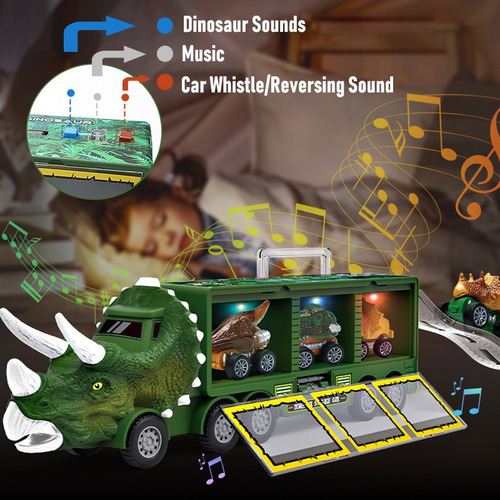 Juego De Coche Trasero De Juguete Modelo De Dinosaurio Con