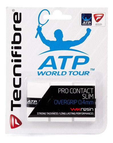 Overgrip Tecnifibre Pro Contact Slim Branco - 0.4mm