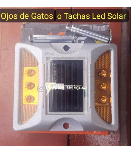 Tachas Led Solar Ojos De Gatos