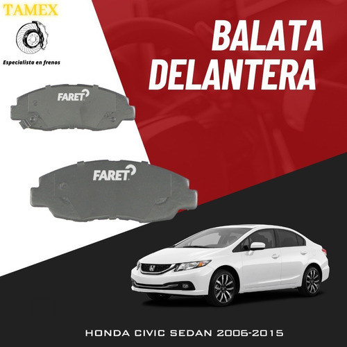 Balata Delantera Honda Civic Sedan  2013