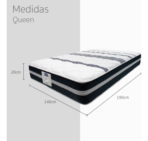 Colchón Restonic Queen Size Ortopedico +2 Almohadas +sabanas