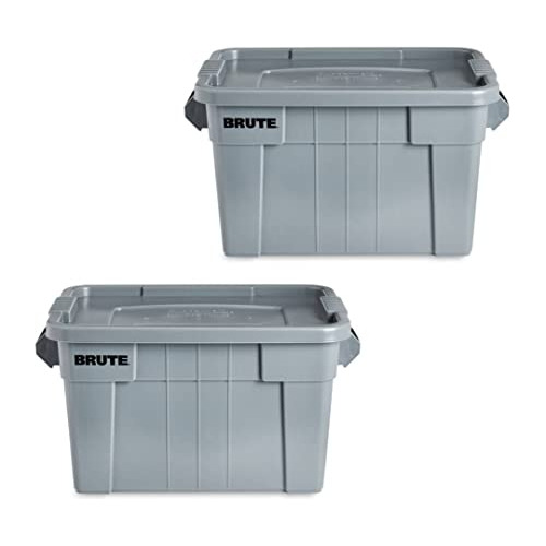 Contenedor De Almacenamiento Brute Tote Tapa, 20 Galone...