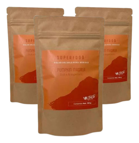 Superfood Pumpkin Masala 3 Pack De 100g  Soy Té