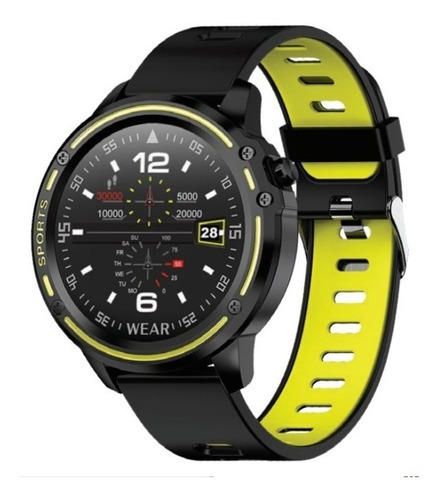 Smartwatch X-view Zen Cronos V12 Reloj Inteligente Color de la caja Negro Color de la malla Verde