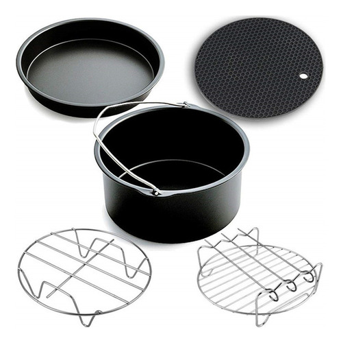 Kit Accesorios Freidora Aire, Bandeja Metálica Para Pizza, 1