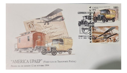 Sobre Primer Dia Sello Estampilla Transporte Postal 1994