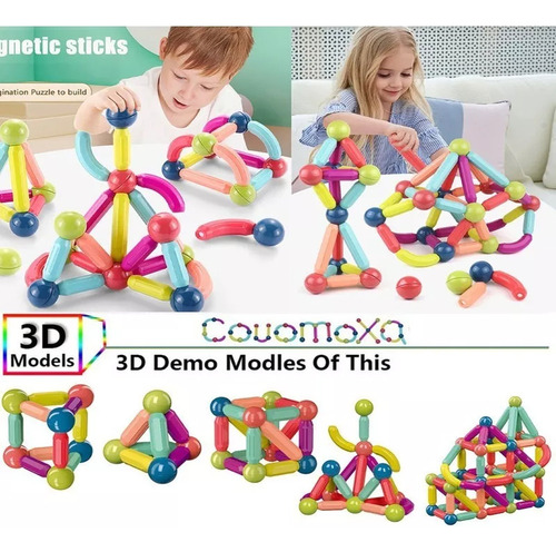 Juego De Bloques De Construcción Con Forma De Palo Magnético