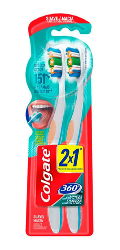 Cepillo Dental Colgate 360 Suave X 2 Unidades