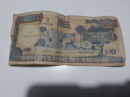 Billete 10$ Uruguay 1995