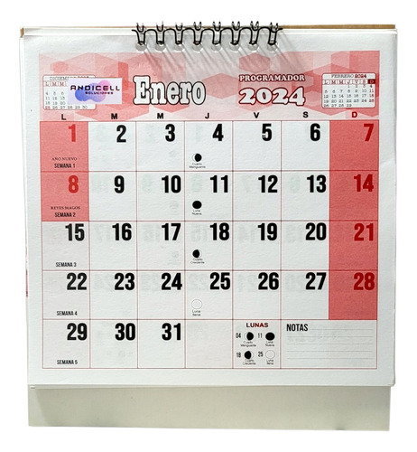 Calendario Programador 2024  Escritorio Pequeño