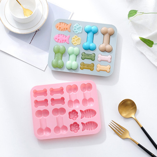 Molde De Silicona Con Forma De Pez Con Forma De Hueso Para G