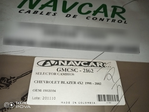 Guaya Selector De Cambios Gmcsc-2162/chevrolet Blazer 4x2 