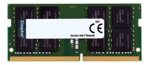 Memoria RAM ValueRAM gamer color verde 16GB 1 Kingston KVR26S19D8/16