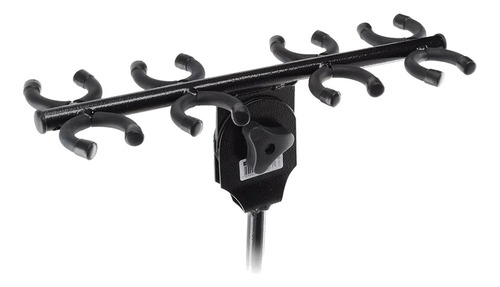 Pedestal Suporte Ibox Sm8 Expositor Para 8 Microfones Preto