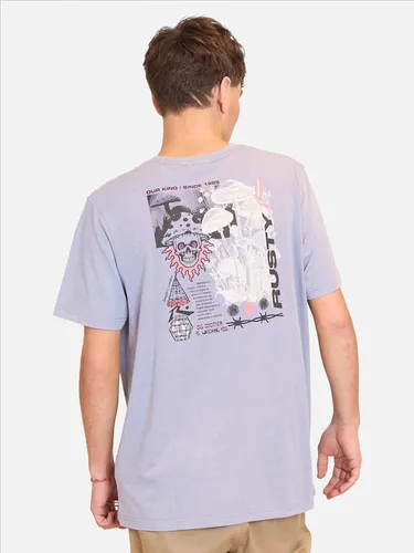 Polera Manga Corta Funghi E Condire Morado Hombre Rusty