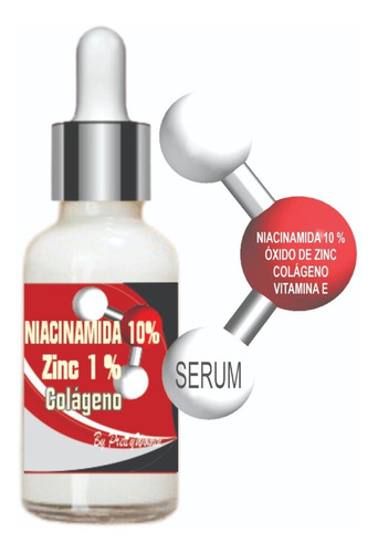Niacinamida 10% + Zinc 1% Serum 30 Ml. + Colágeno + Vita E
