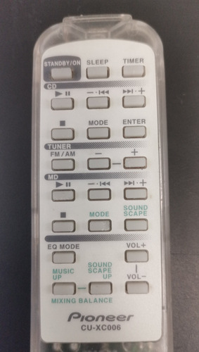 Control Remoto Pionner Mod: Cu-xc006 Original Para Audio.