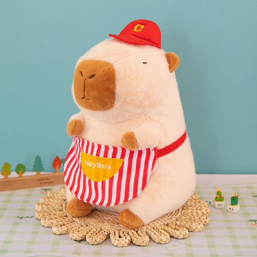 Capybara Stuffed Toy Kids Room Decor Soft Stuffed Chef