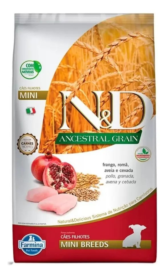 Ração Seca N&D Ancestral Filhotes Mini Sabor Frango 10,1kg