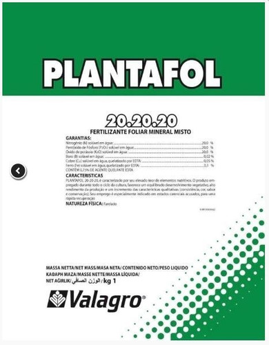 Plantafol 20-20-20 Adubo 1kg P/ Floração De Rosa Do Deserto