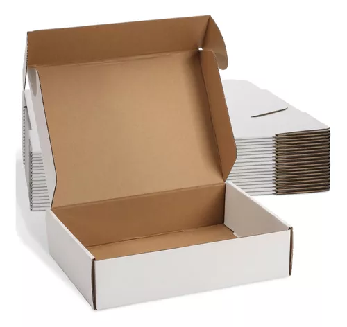 Cajas De Envío Blancas 20 Cajas De Cartón Resistente De 30 X