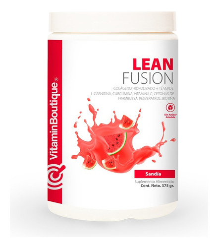 Vitamin Boutique Colageno Lean Fusion 375 Gr 30 Serv Sabor Sandía