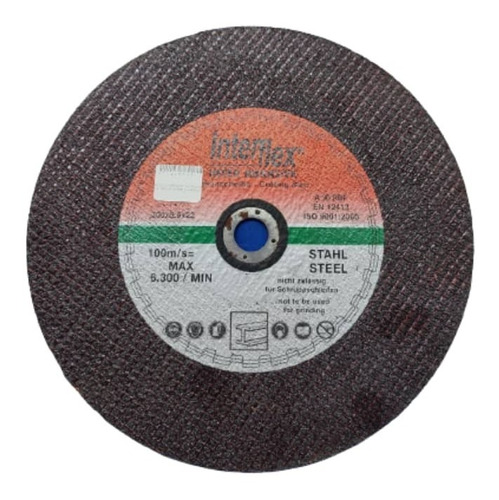 Disco De Esmerilar Para Tronzadora De 12'' Marca Interflex