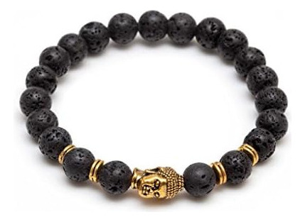 Zenger Jewelry Pulsera Elástica Con Cuentas De Buda Antiguo