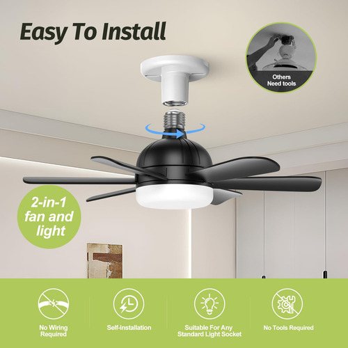 Ventilador De Techo Moderno De 18 PuLG Con Luz Led Y Control