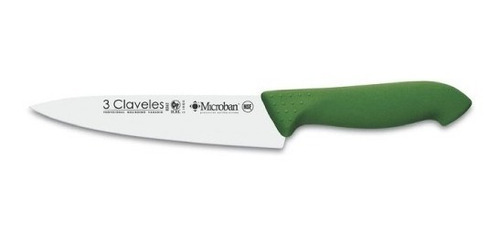 Imagen 3 de 3 de Cuchillo Cocinero Ancho 20 Cms 3 Claveles Azul Rojo