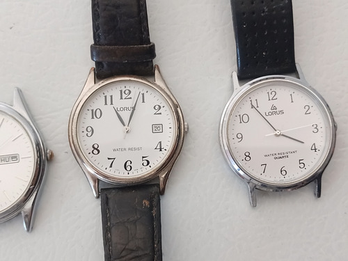 4 Relojes Lorus Quartz Hombre Para Reparar Con Faltantes Diferentes (Usado)