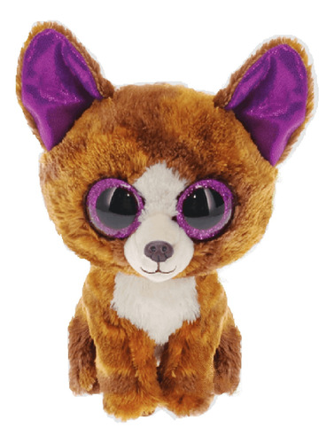 Peluche Ty Beanie Boos Dexter Perrito Café Morado 20cm 