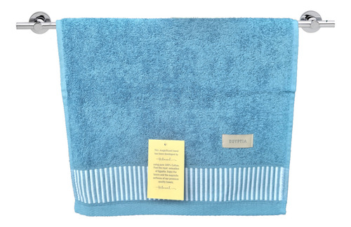 Toalla De Manos Hilasal Egyptia 71x41 Algodón Alta Calidad Color Azul