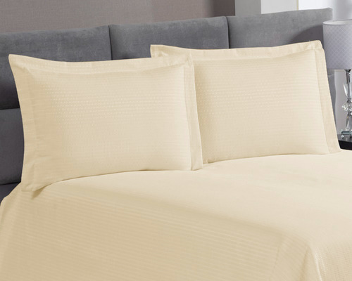 Cobre Leito Colcha Cama King Piquet Algodão 3 Peças Hotel Cor Palha