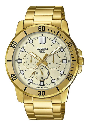 Reloj Casio Mtp-vd300g De Acero Con Garantía Oficial Mileus