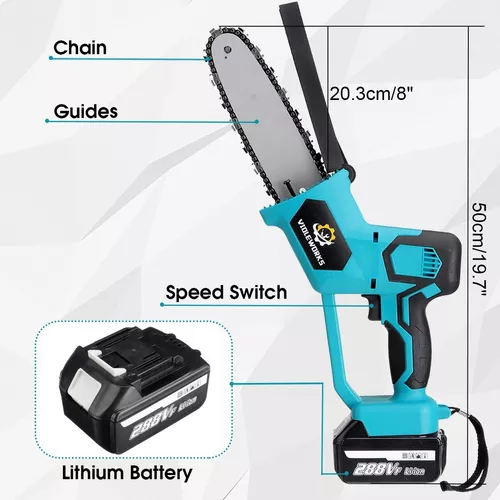 Motosierra eléctrica sin escobillas 288VF, 22980mAh, 8 pulgadas