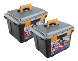 Comprar Kit 2 Caixas Maleta Organizadora Ferramentas Mega Box 2040 no Mercado Livre