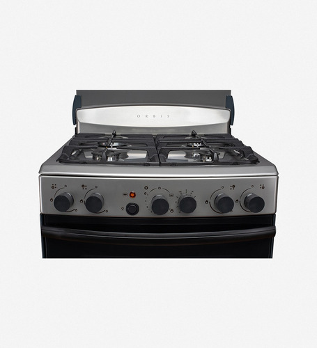 Cocina Orbis 978ac4 Gas Acero Encendido Termostato Y Tapa Color Plateado